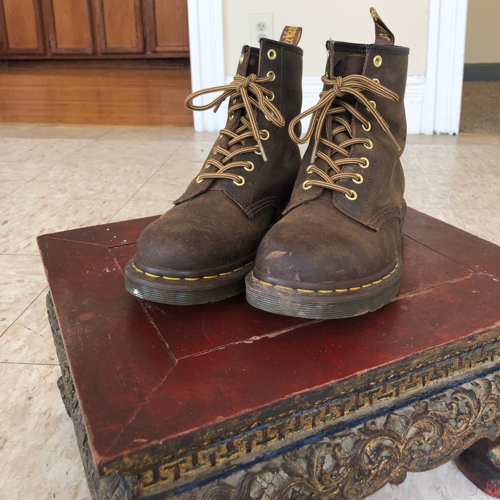 Dr. Martens 1460 Crazy Horse Leather Lace Up Boots